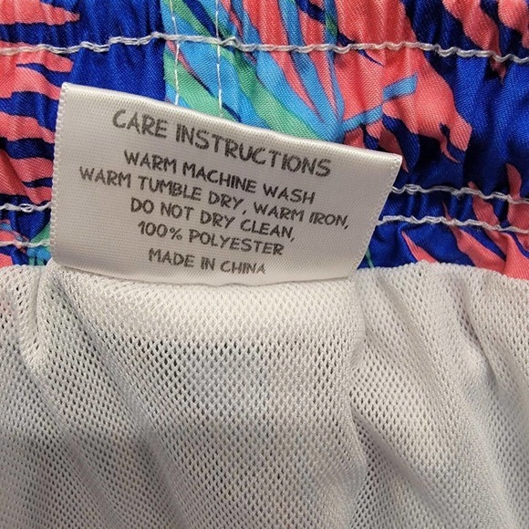 Boardies Apparel Men Swim Shorts Fern Leaves Print Drawstring Medium 7” Tropical - Picture 3 of 11